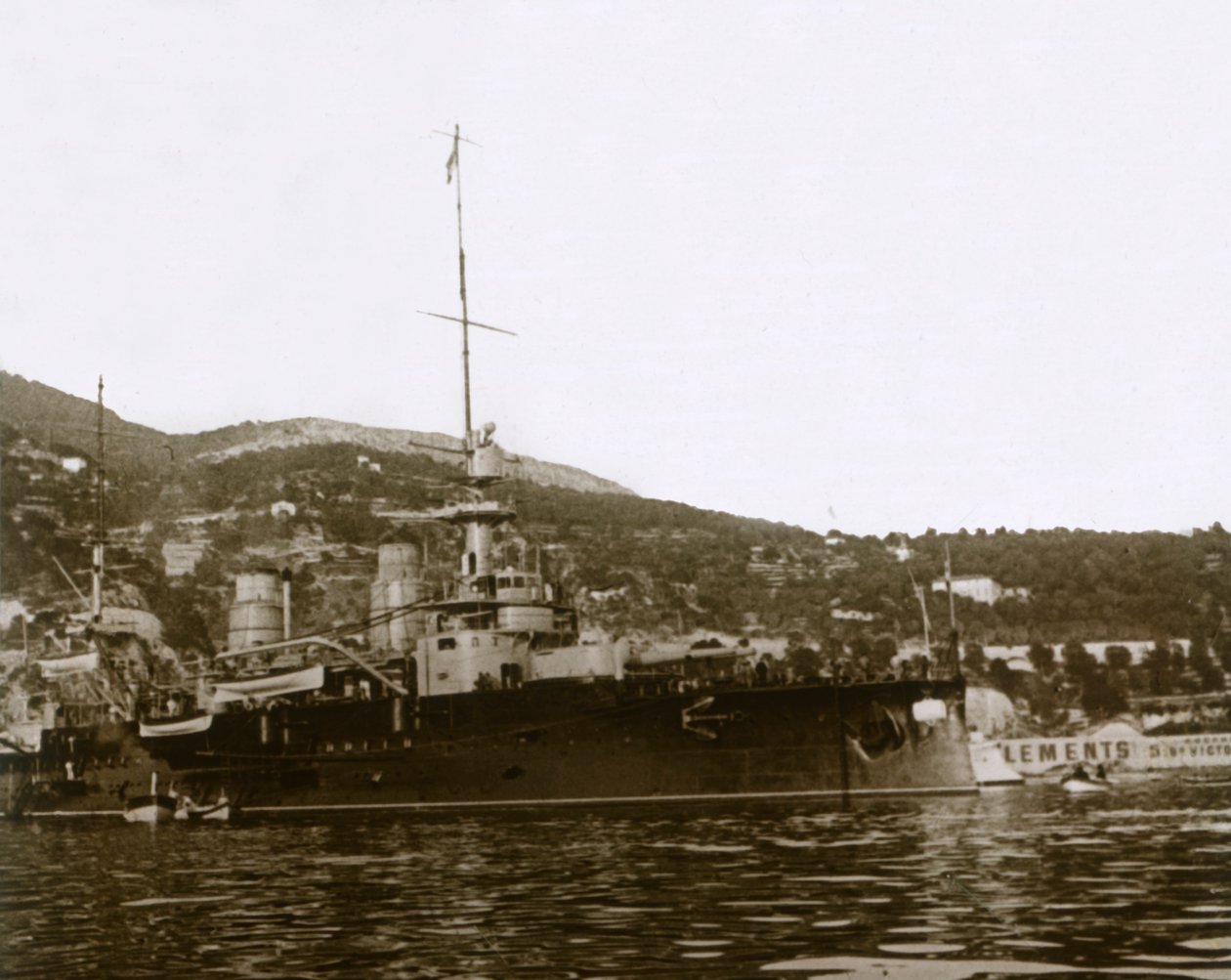 Nave da guerra a Villefranche, Francia, c1914-c1918 da Unbekannt