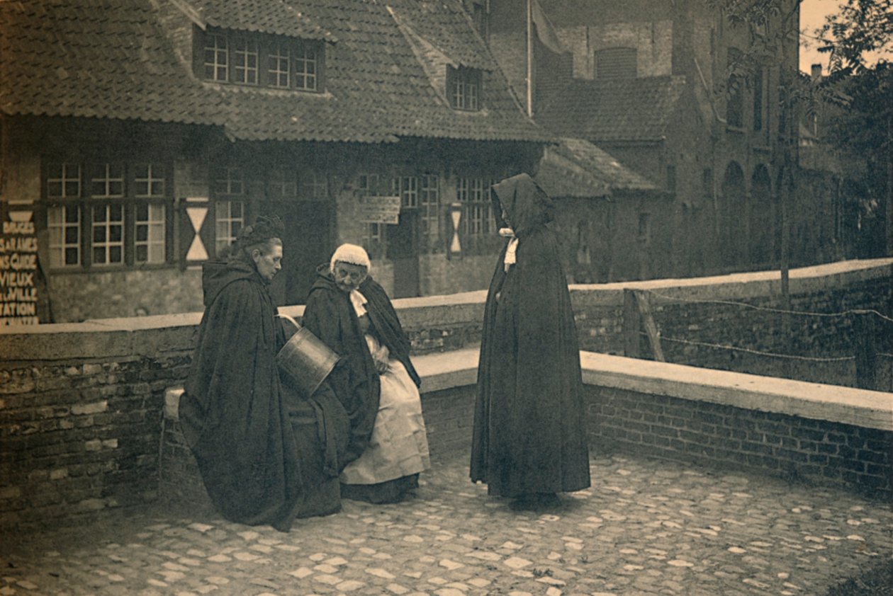 Dietro il Gruuthuse. Tipi di Bruges, c1910 da Unbekannt