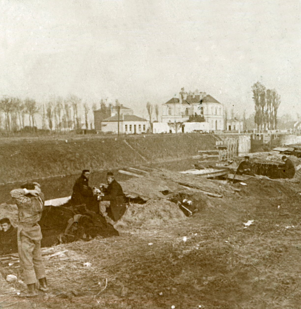 Vedetta belga, Yser, Fiandre, Belgio, c1914-c1918 da Unbekannt