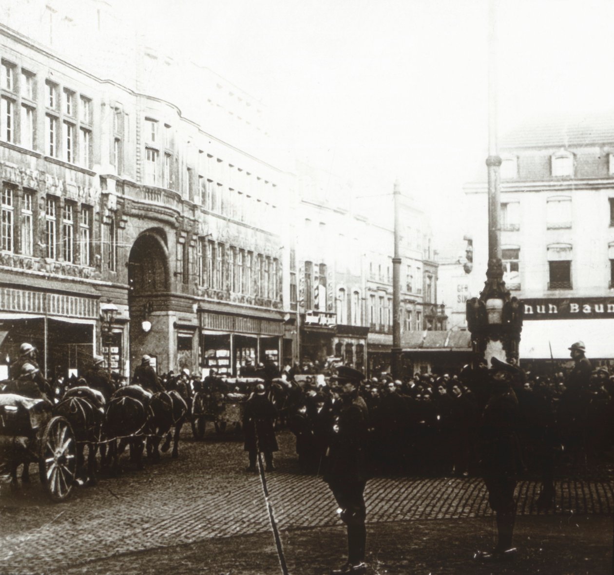 Truppe belghe, Aquisgrana, Germania, c1914-c1918 da Unbekannt