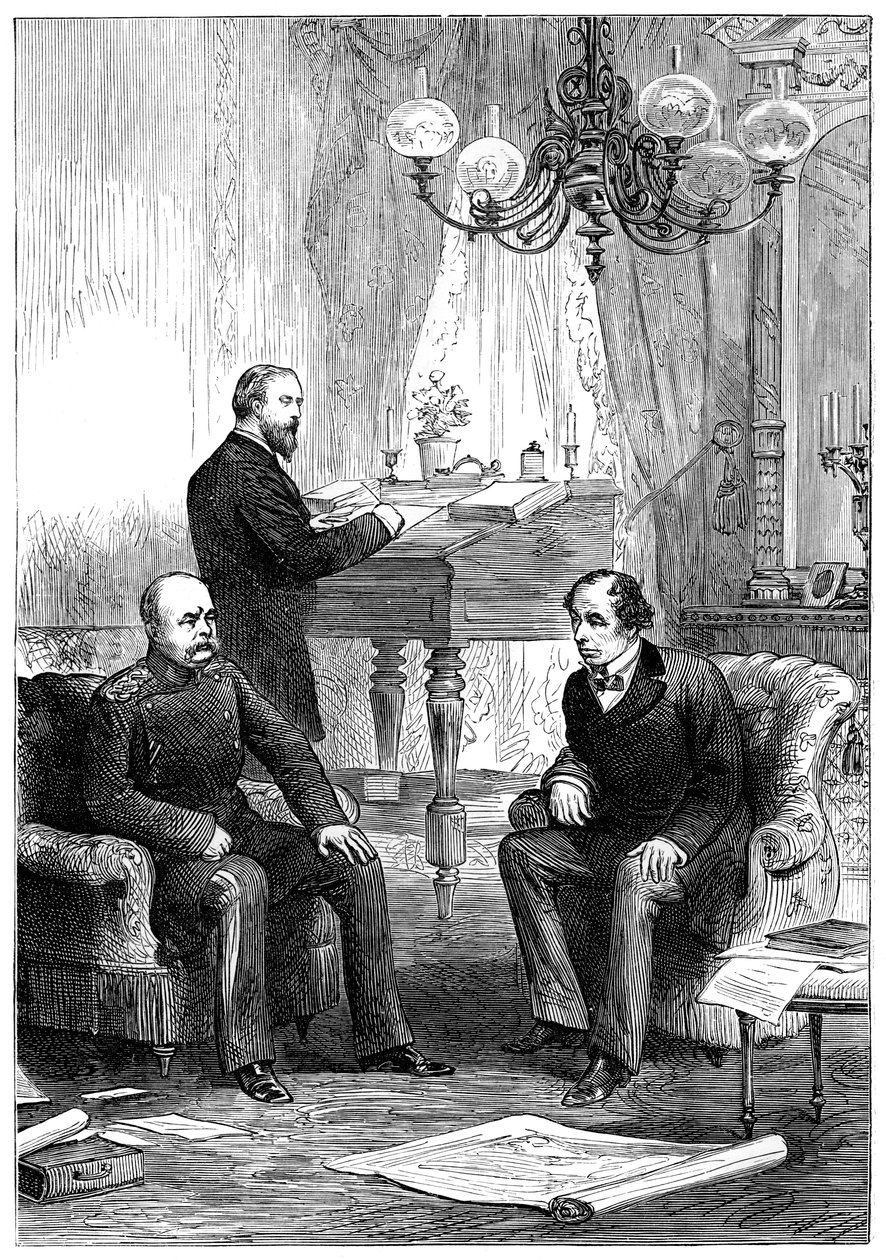 Benjamin Disraeli 1804-1881 incontra Otto von Bismarck 1815-1898, Berlino, 1878 da Unbekannt