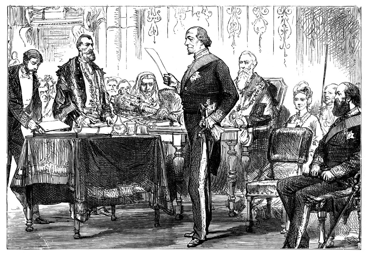 Benjamin Disraeli 1808-1881 riceve la libertà della città di Londra, 1878 da Unbekannt