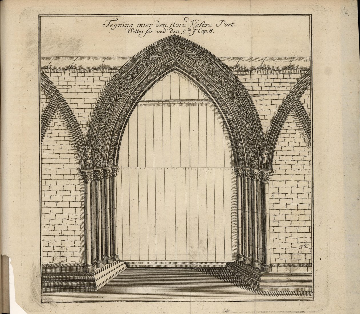 Descrizione della cattedrale di Throndhjem, chiamata propriamente Chiesa di Cristo da Unbekannt