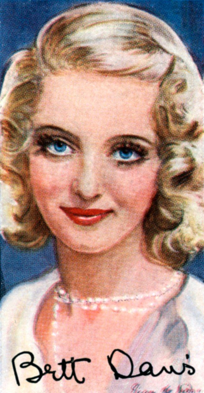 Bette Davis, 1908-1989, attrice americana vincitrice di due premi Oscar, XX secolo da Unbekannt