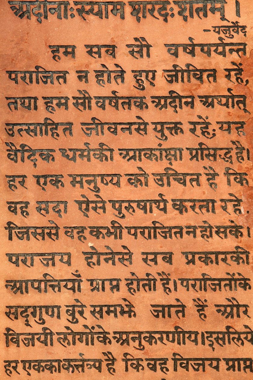 Bhagavad Gita incisa su un tempio indù da Unbekannt