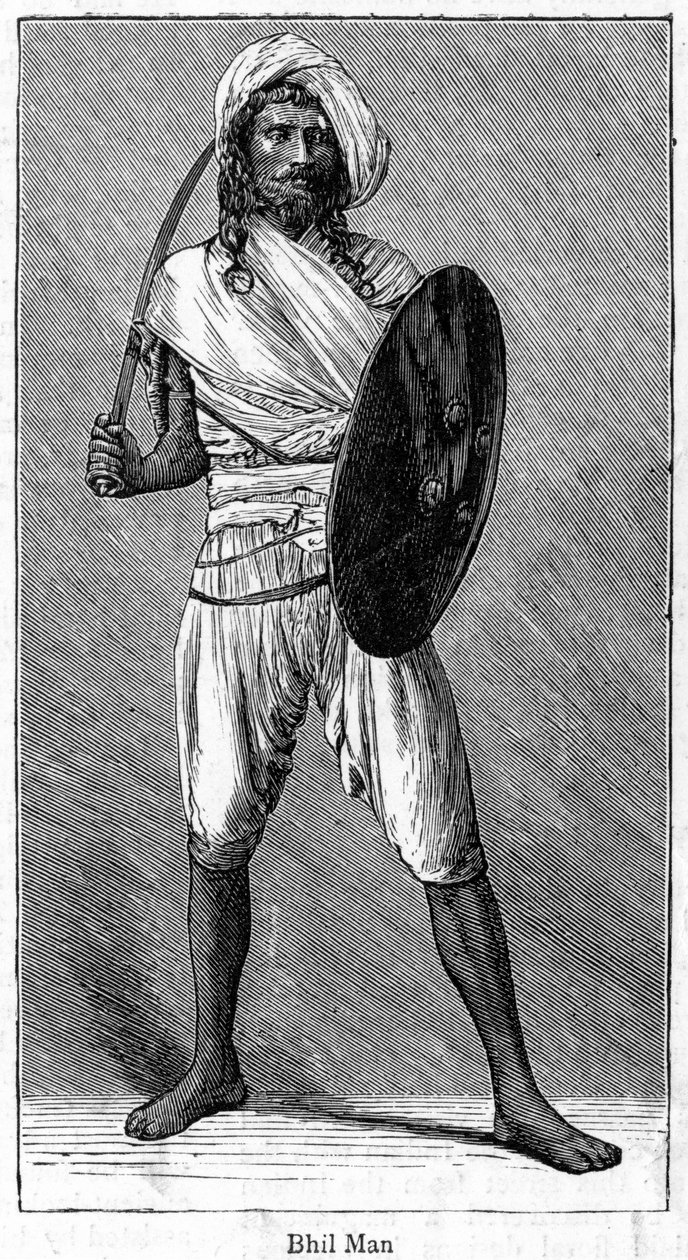 Uomo Bhil, 1886 da Unbekannt
