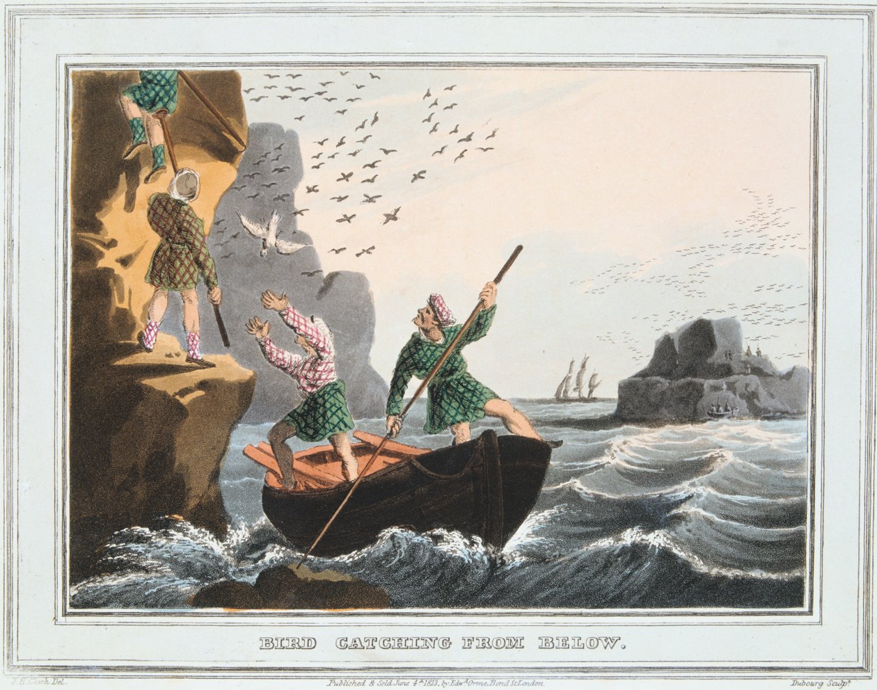 Cattura di uccelli dal basso, Isole Shetland, 1813 da Unbekannt