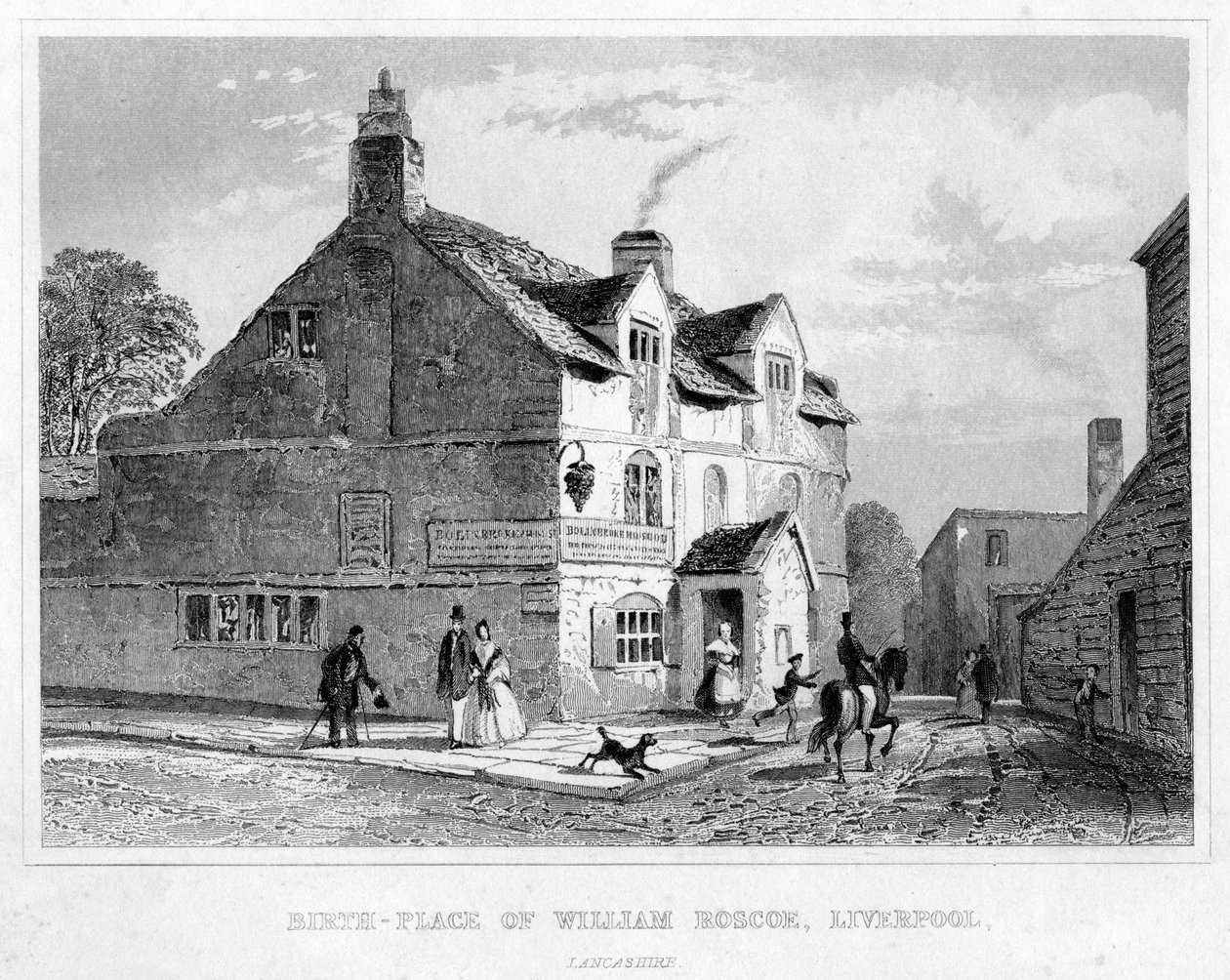 Luogo di nascita di William Roscoe, Liverpool, Lancashire, XIX secolo da Unbekannt