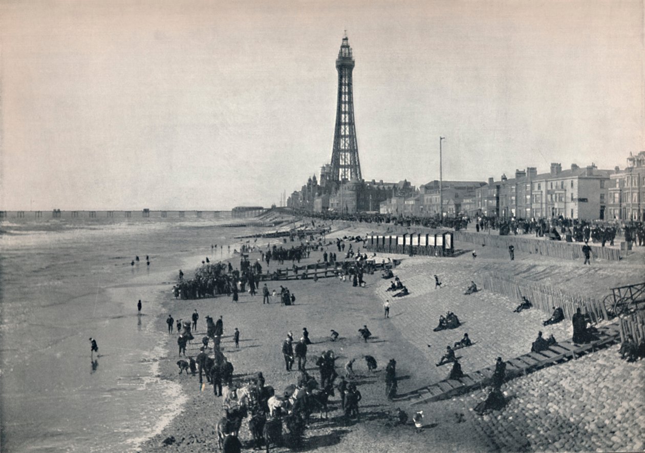 Blackpool - Vista del fronte, con la torre da Unbekannt