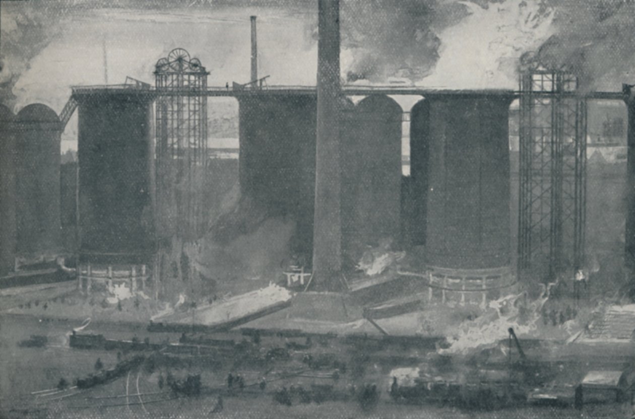 Altoforni presso Bell Bros. Iron Works, Middlesborough, 1910 da Unbekannt