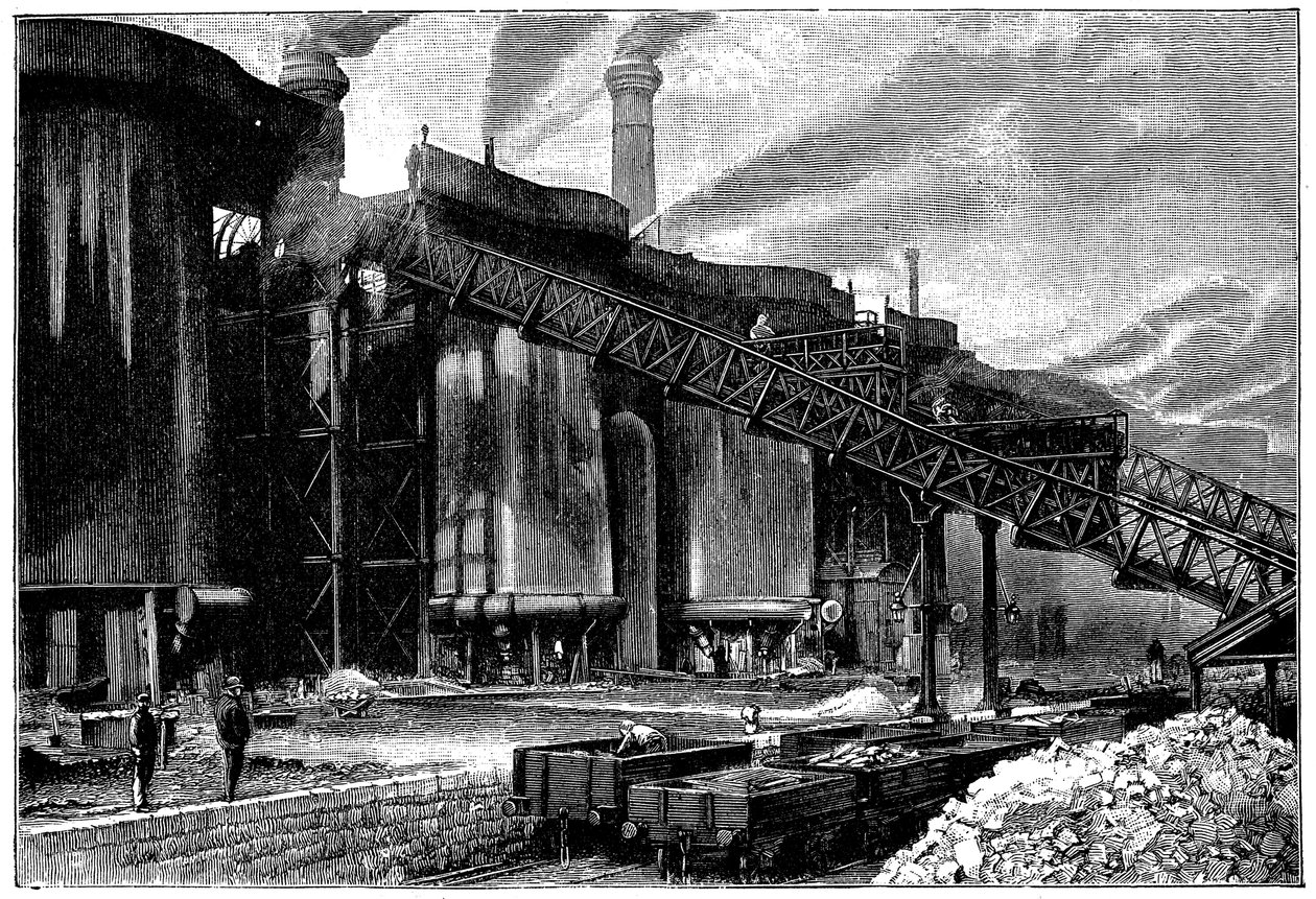 Altoforni, Barrow Hematite Iron and Steel Company, Barrow in Furness, Cumbria, 1890 da Unbekannt