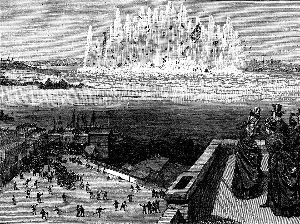 Esplosione di Flood Rock, 1885, 1886 da Unbekannt