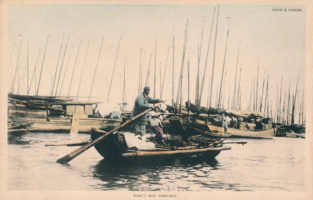 Barche e Sampan, c1910 da Unbekannt