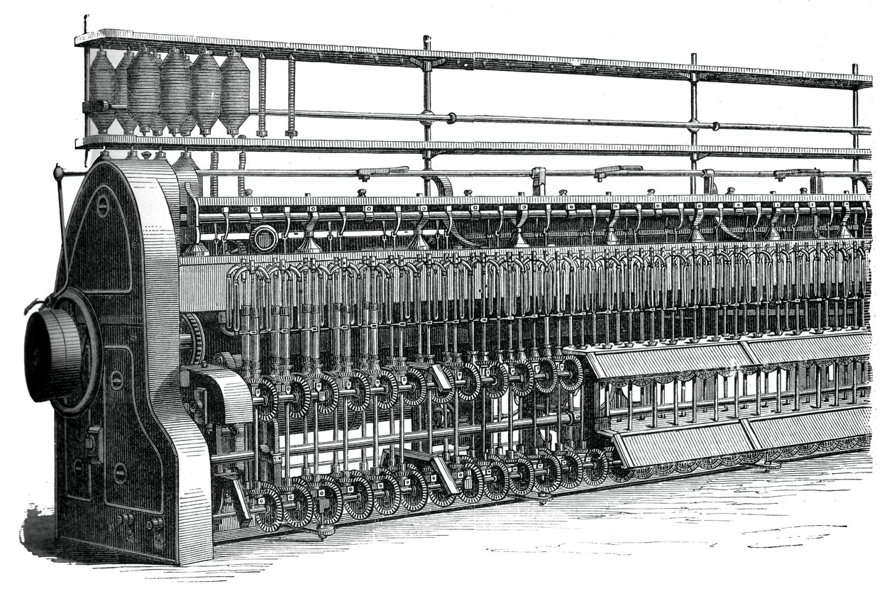 Bobina e telaio volante, c1880 da Unbekannt