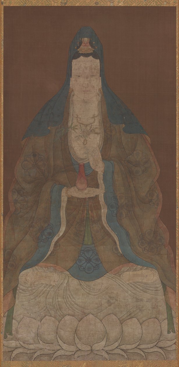 Bodhisattva Avalokiteshvara Guanyin con vaso e ramoscello di salice da Unbekannt