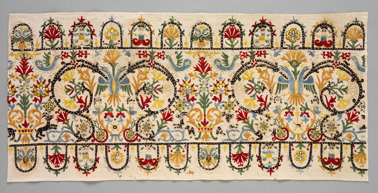 Striscia di bordo di una gonna, 1600-1700 da Unbekannt