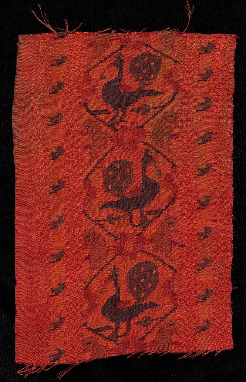 Bordo con disegno di pavone, 1600s da Unbekannt
