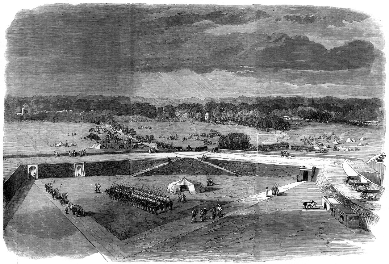 Il generale di brigata Havelock lascia la fortezza di Allahabad per riconquistare Cawnpore, 1857 da Unbekannt