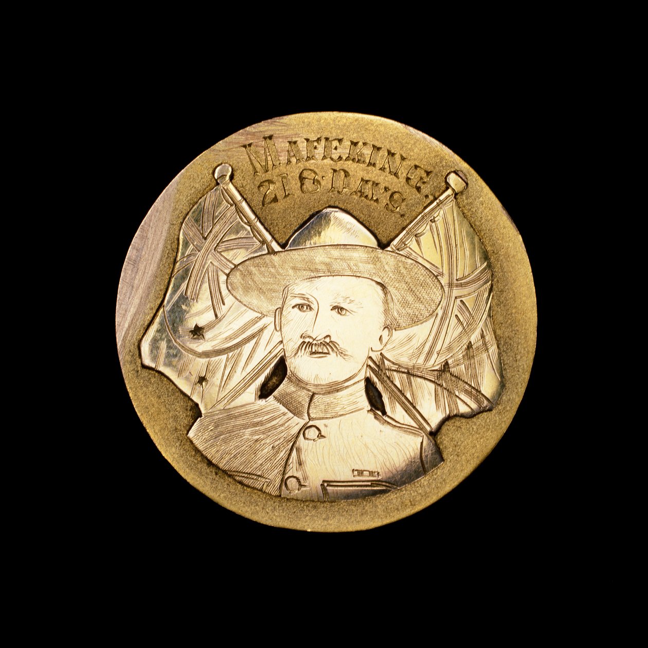 Medaglia britannica della guerra boera che celebra la difesa contro l
