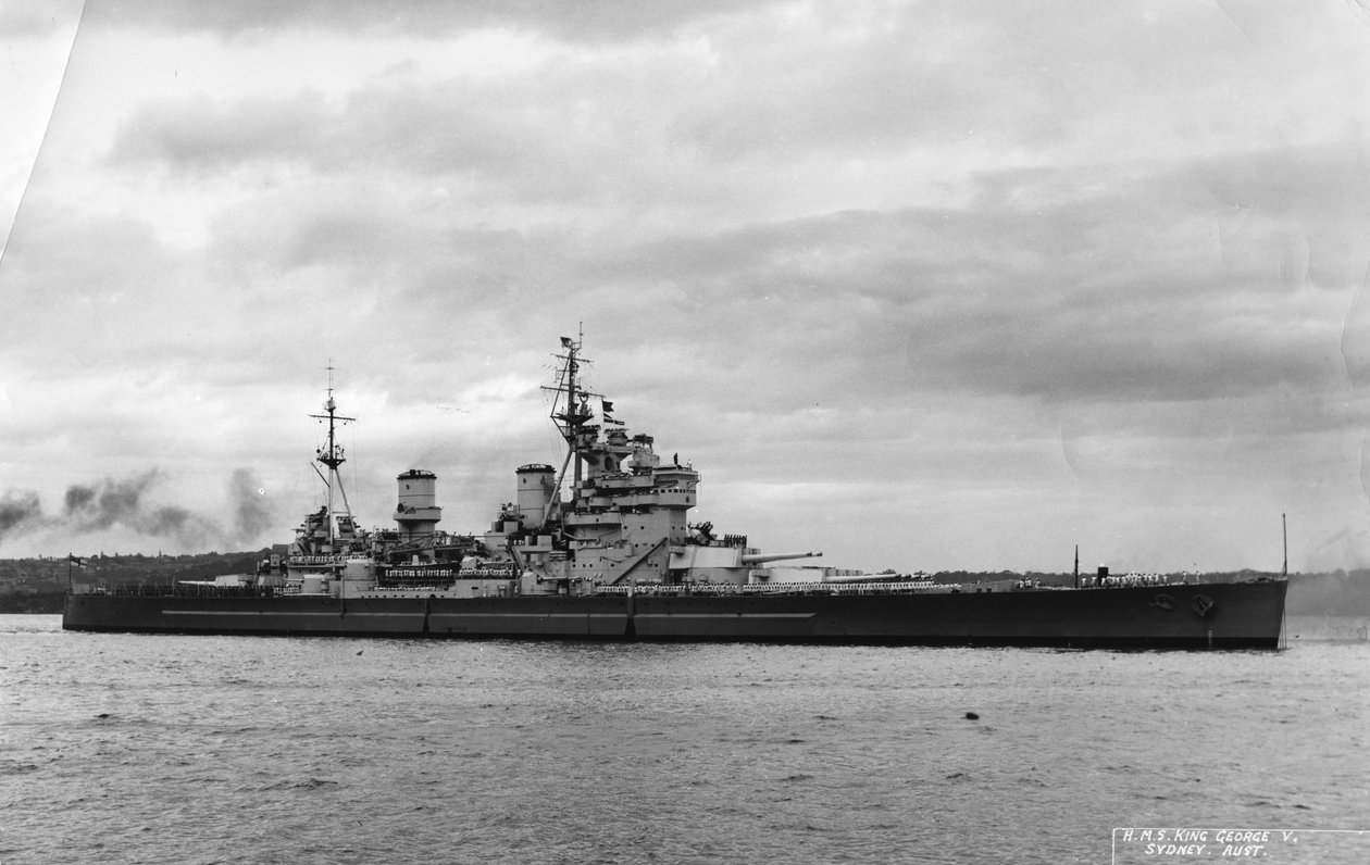 Nave da battaglia britannica HMS King George V, Sydney, Australia, 1945 da Unbekannt