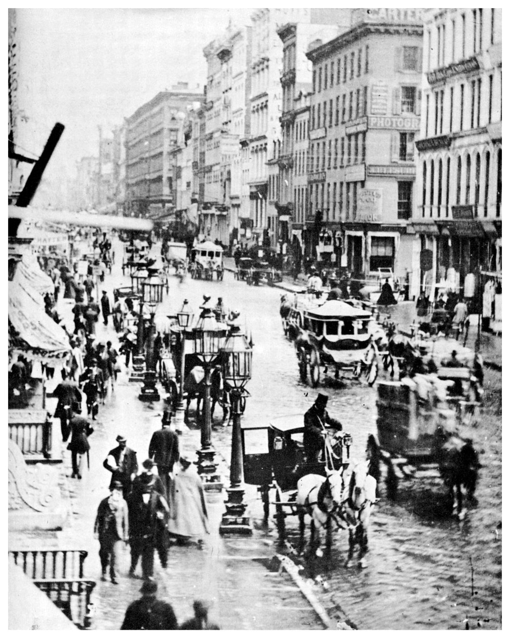 Broadway e Spring Street, New York City, USA, 1867 1955 da Unbekannt