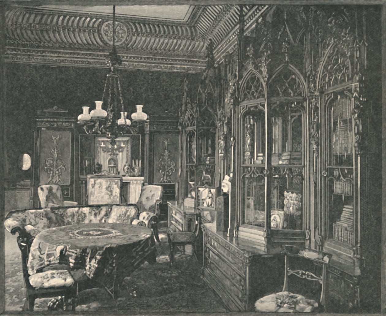 Buckingham Palace: La sala della musica del Principe Consorte, 1886 da Unbekannt