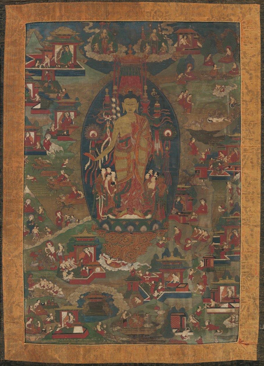 Buddha Shakyamuni e scene delle sue vite precedenti (Racconti Jataka) da Unbekannt