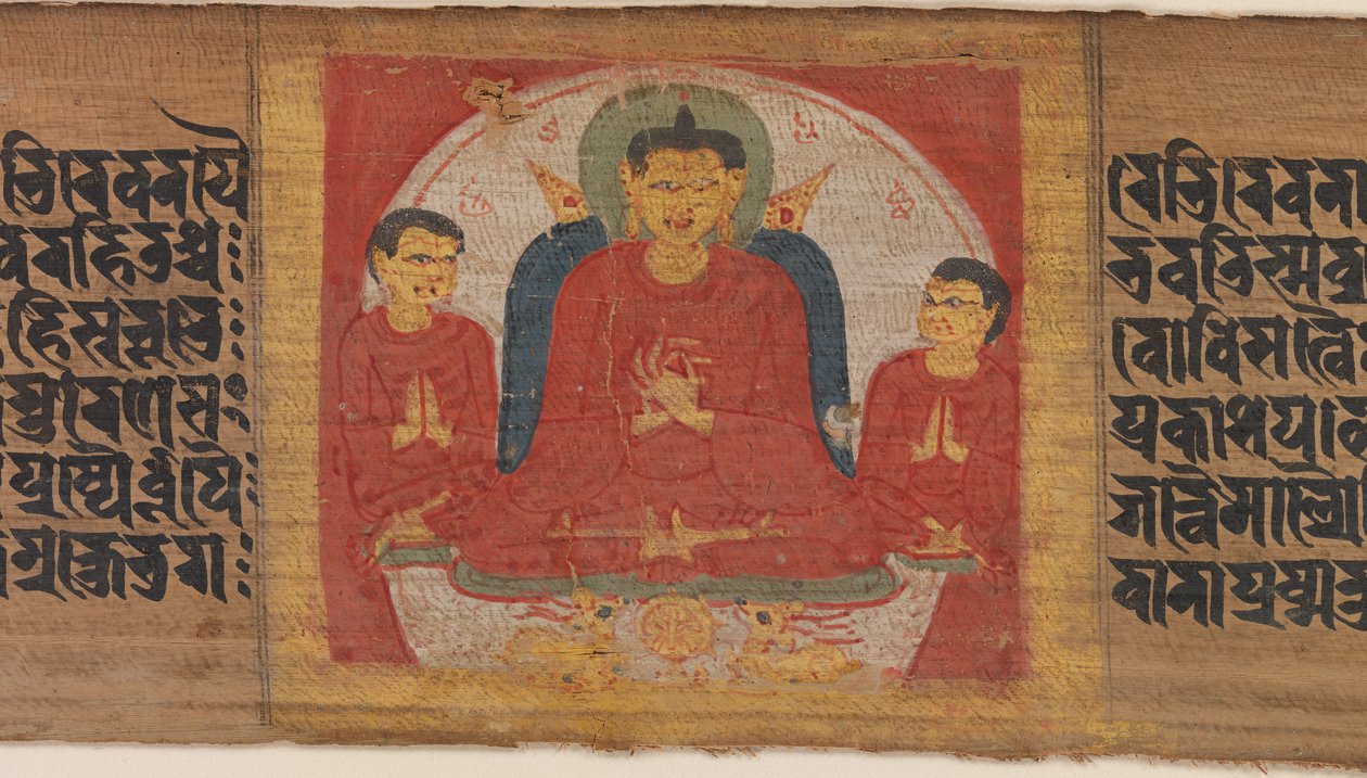 Buddha con le mani alzate in Dharmacakra Mudra da Unbekannt