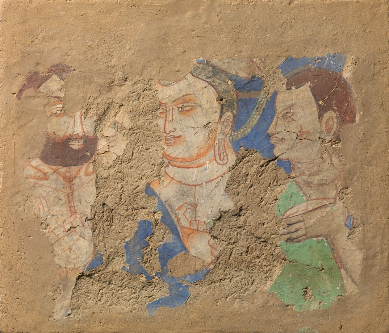 Buddha con due discepoli, ca. VI-VII secolo da Unbekannt