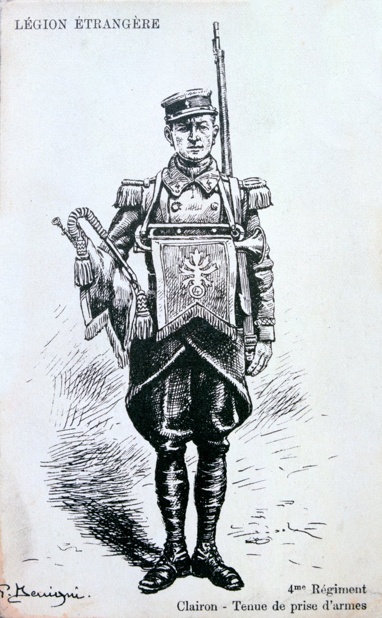 Trombettista, 4° Reggimento della Legione Straniera Francese, 20° secolo da Unbekannt