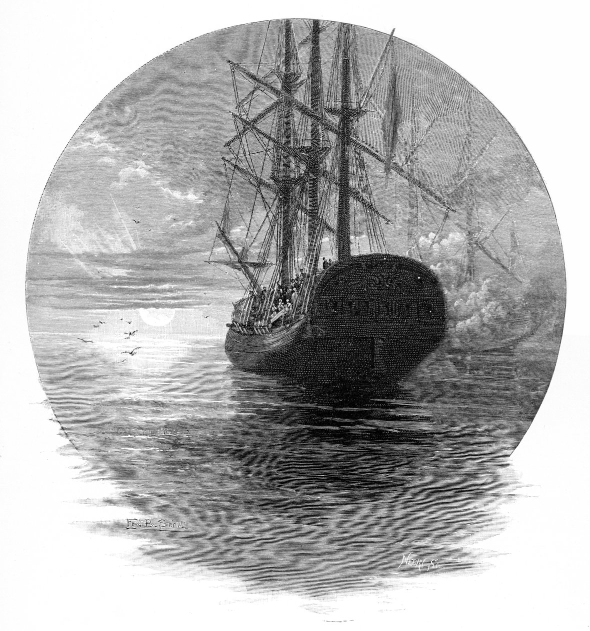 Sepoltura in mare dei resti del Capitano Cook, 1779, 1886 da Unbekannt