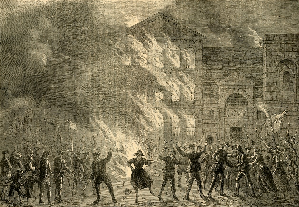 Incendio di Newgate, 1780, c1872 da Unbekannt
