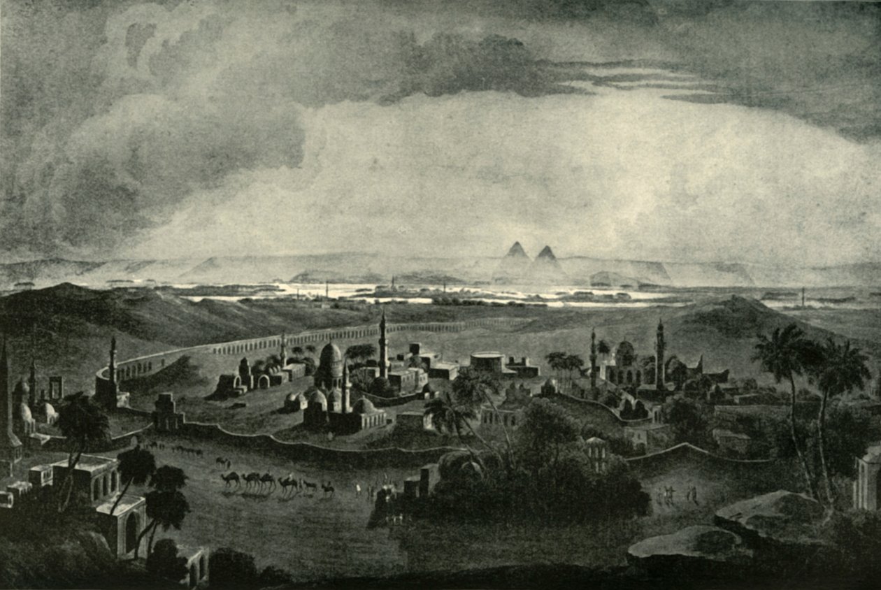 Il Cairo e le Piramidi, inizio XIX secolo, 1901 da Unbekannt