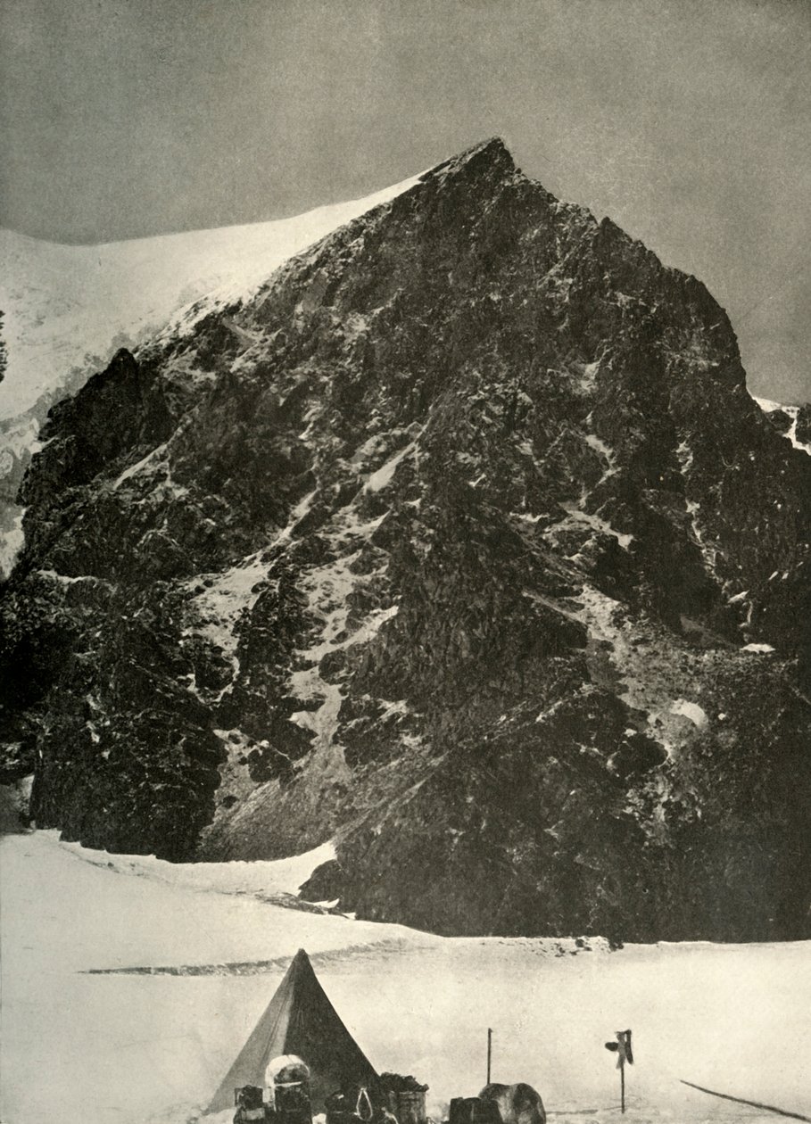 Campo il 17 dicembre sul ghiacciaio Ferrar sotto Sentinel Rock, 1908, 1909 da Unbekannt