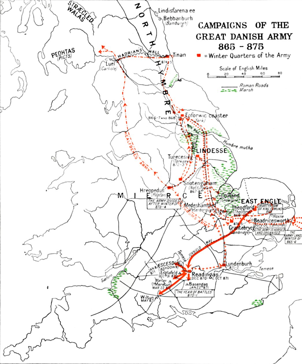 Campagne del Grande Esercito Danese 865-875 da Unbekannt