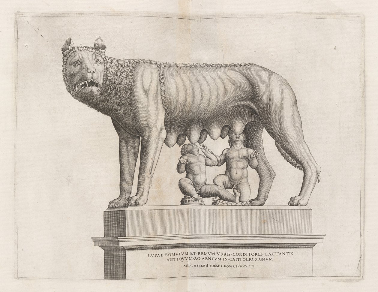 Lupa Capitolina con Romolo e Remo, 1552 da Unbekannt