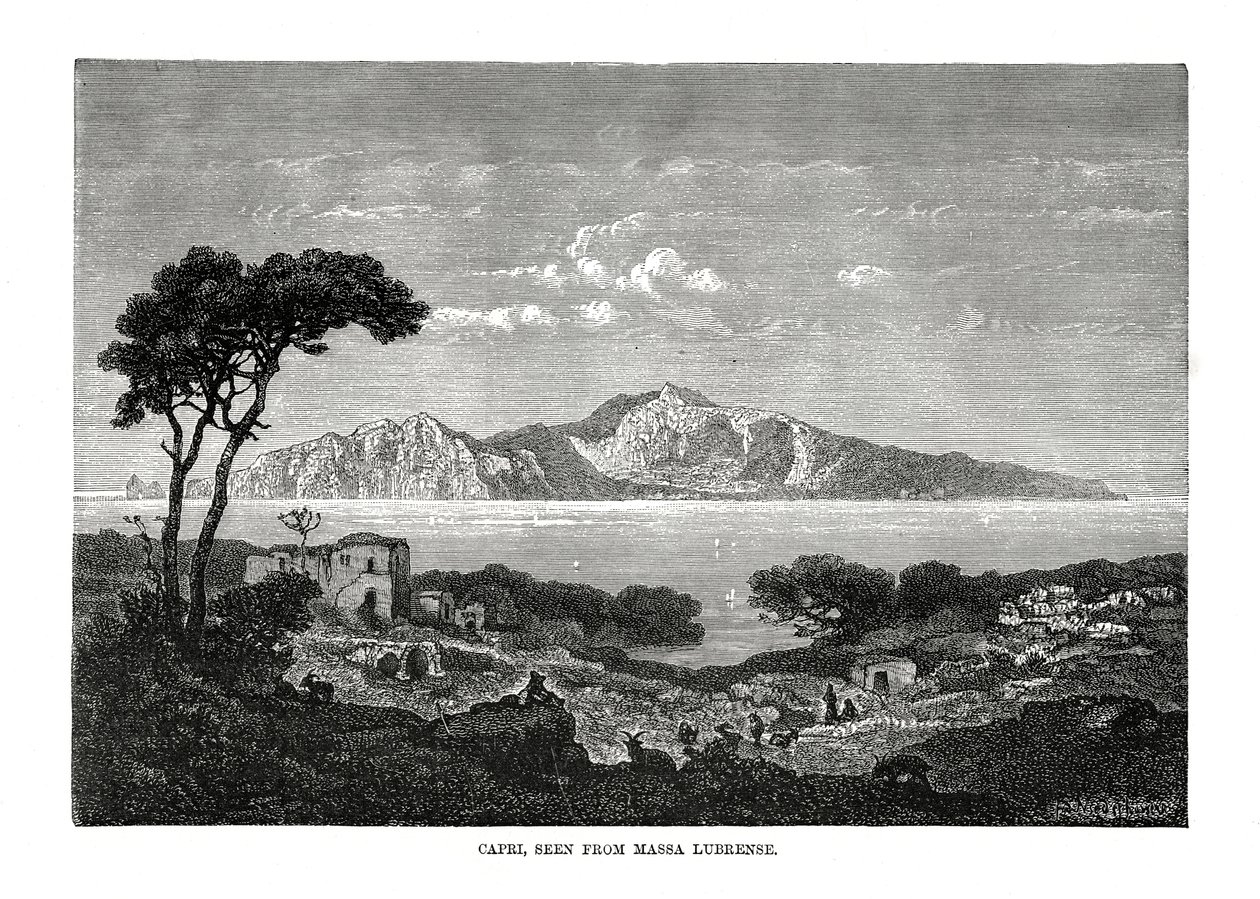 Capri vista da Massa Lubrense, Italia, 1879 da Unbekannt