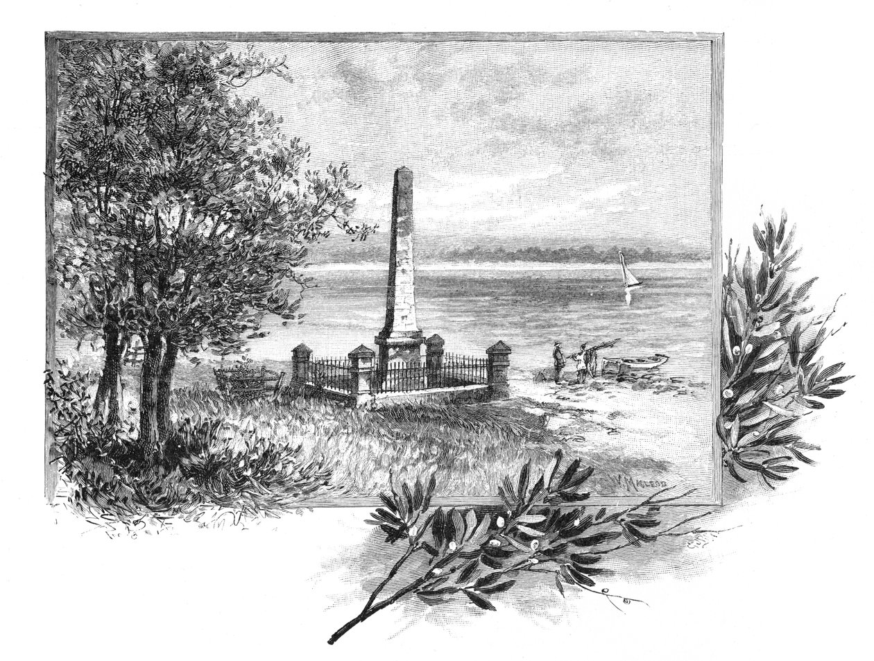 Luogo di sbarco del Capitano Cook, Botany Bay, Nuovo Galles del Sud, Australia, 1886 da Unbekannt