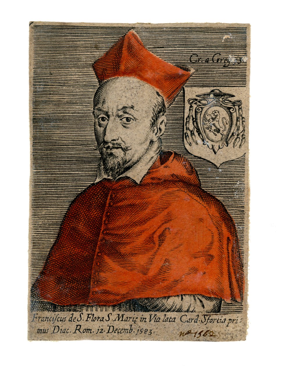 Cardinale Francesco Sforza, sacerdote italiano, XVI secolo da Unbekannt