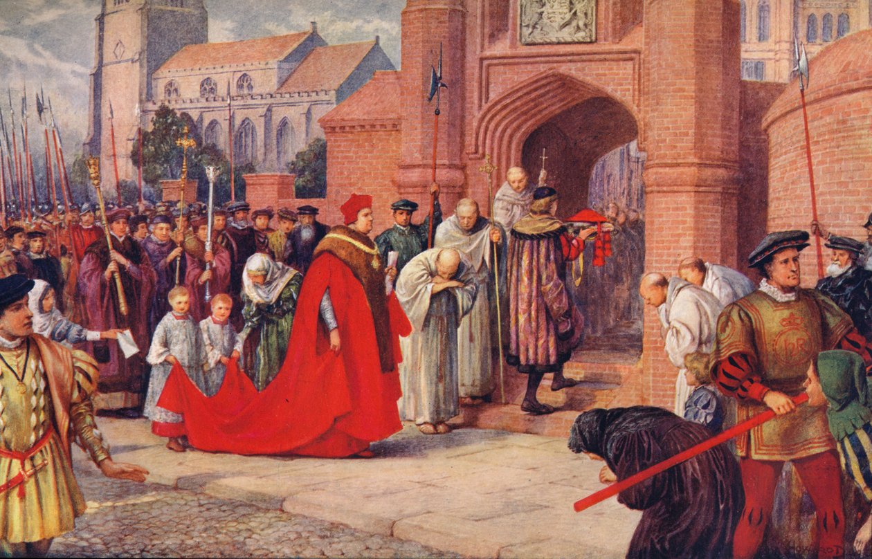 Il cardinale Wolsey entra forse nel Palazzo di Hampton Court da Unbekannt