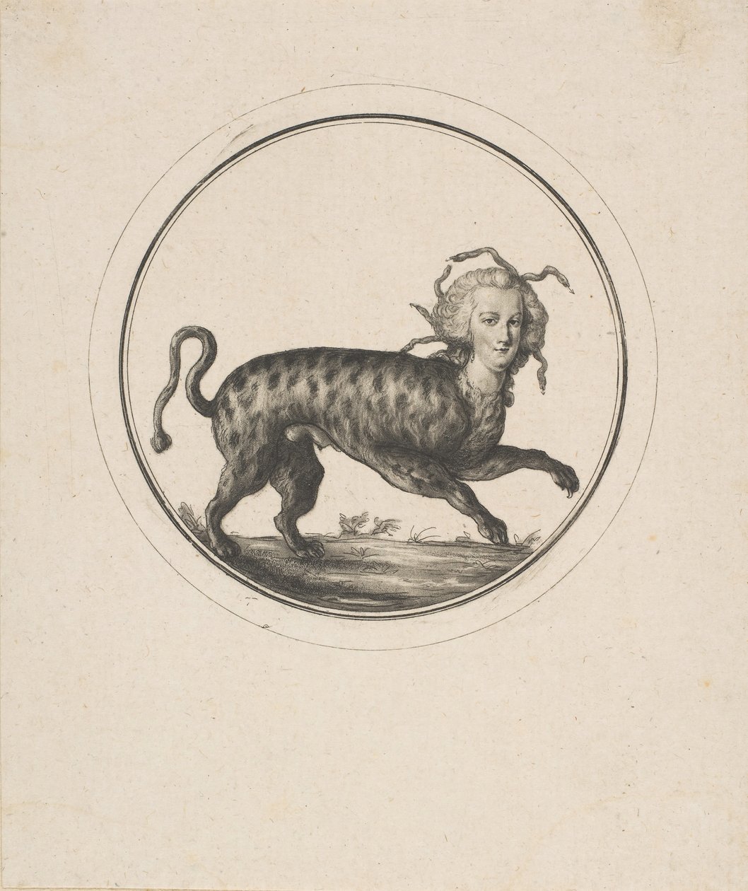 Caricatura che mostra Maria Antonietta come un leopardo, XVIII secolo da Unbekannt