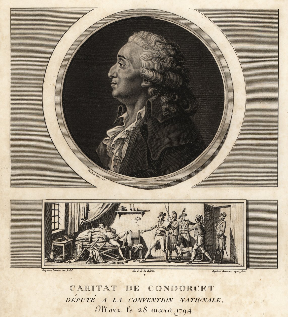 Caritat de Condorcet (1743-1794), filosofo e matematico francese da Unbekannt
