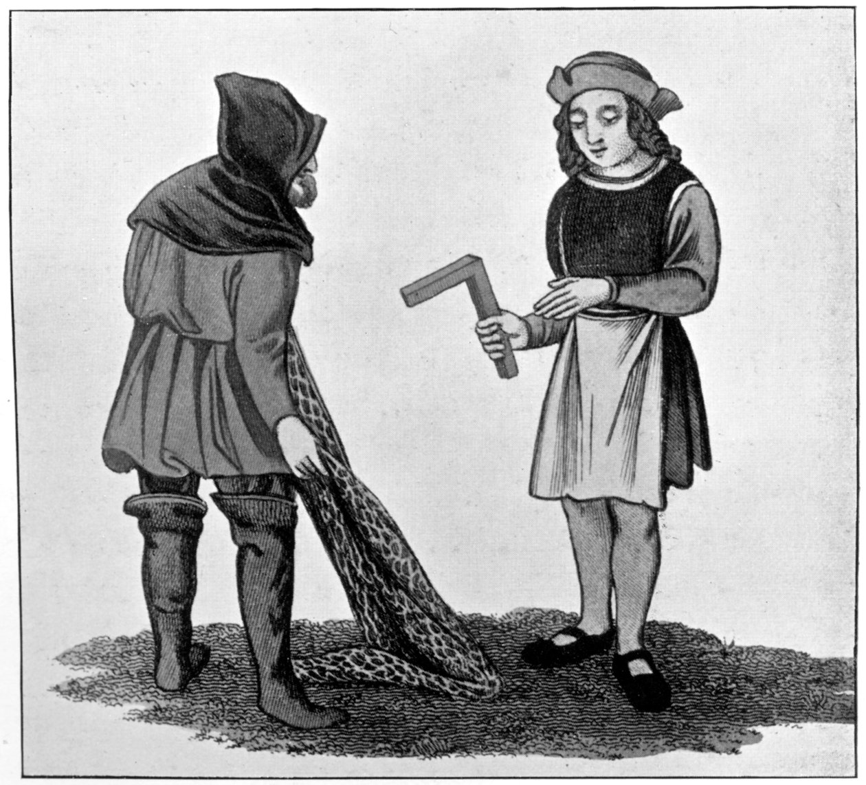 Carpentiere e pescatore, XV secolo, 1910 da Unbekannt