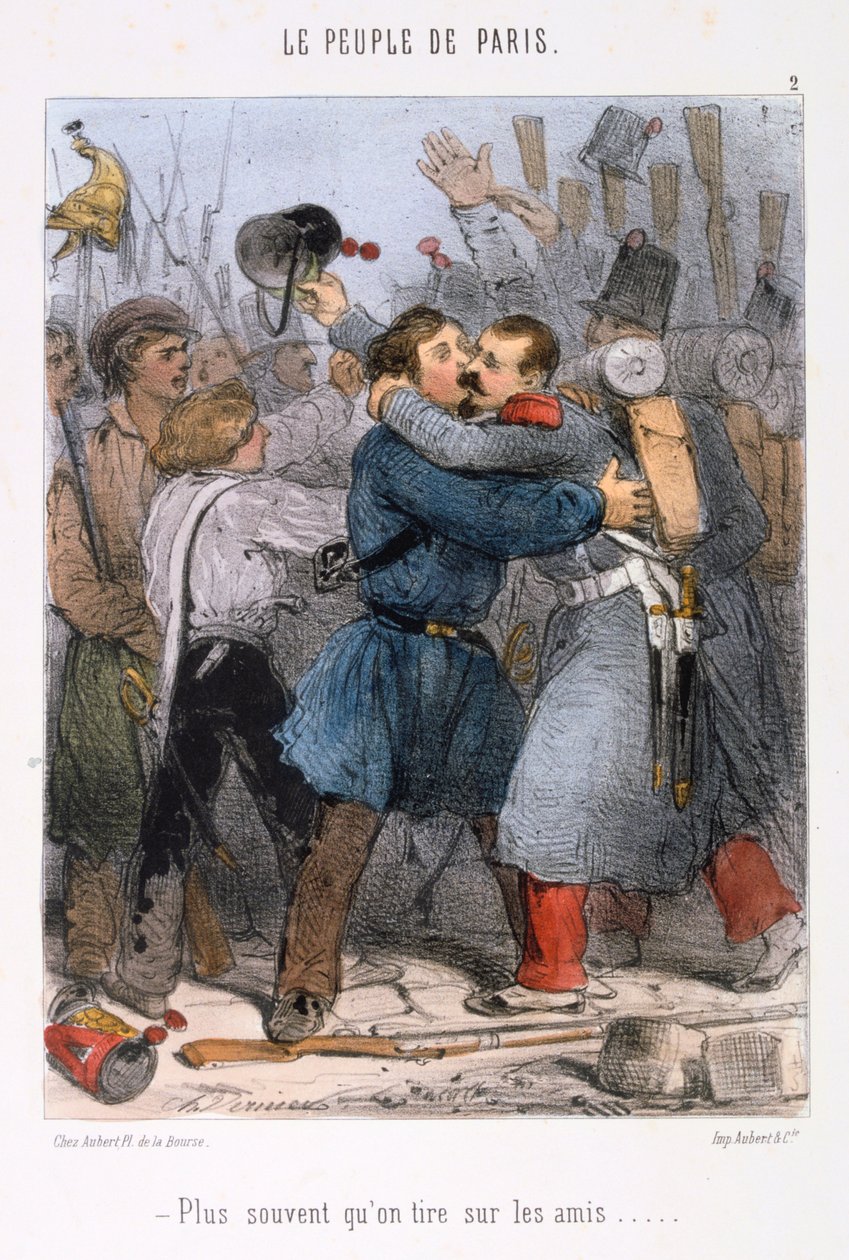 Cartone animato relativo alla Comune di Parigi, 1870 da Unbekannt