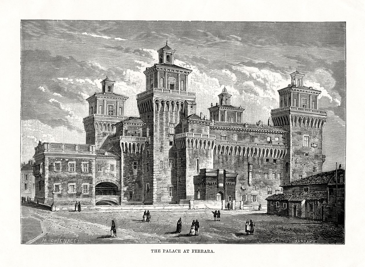 Castello Estense, Ferrara, Italia, 1879 da Unbekannt