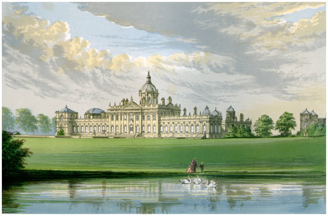 Castello Howard, Yorkshire, casa del Conte di Carlisle, c1880 da Unbekannt