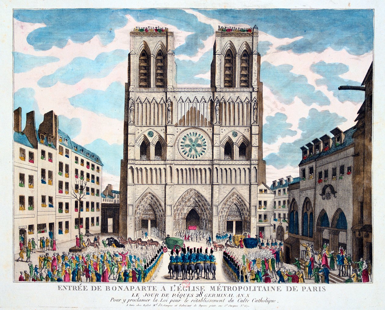 Il culto cattolico restituito al popolo francese dal Primo Console Bonaparte, XIX secolo da Unbekannt