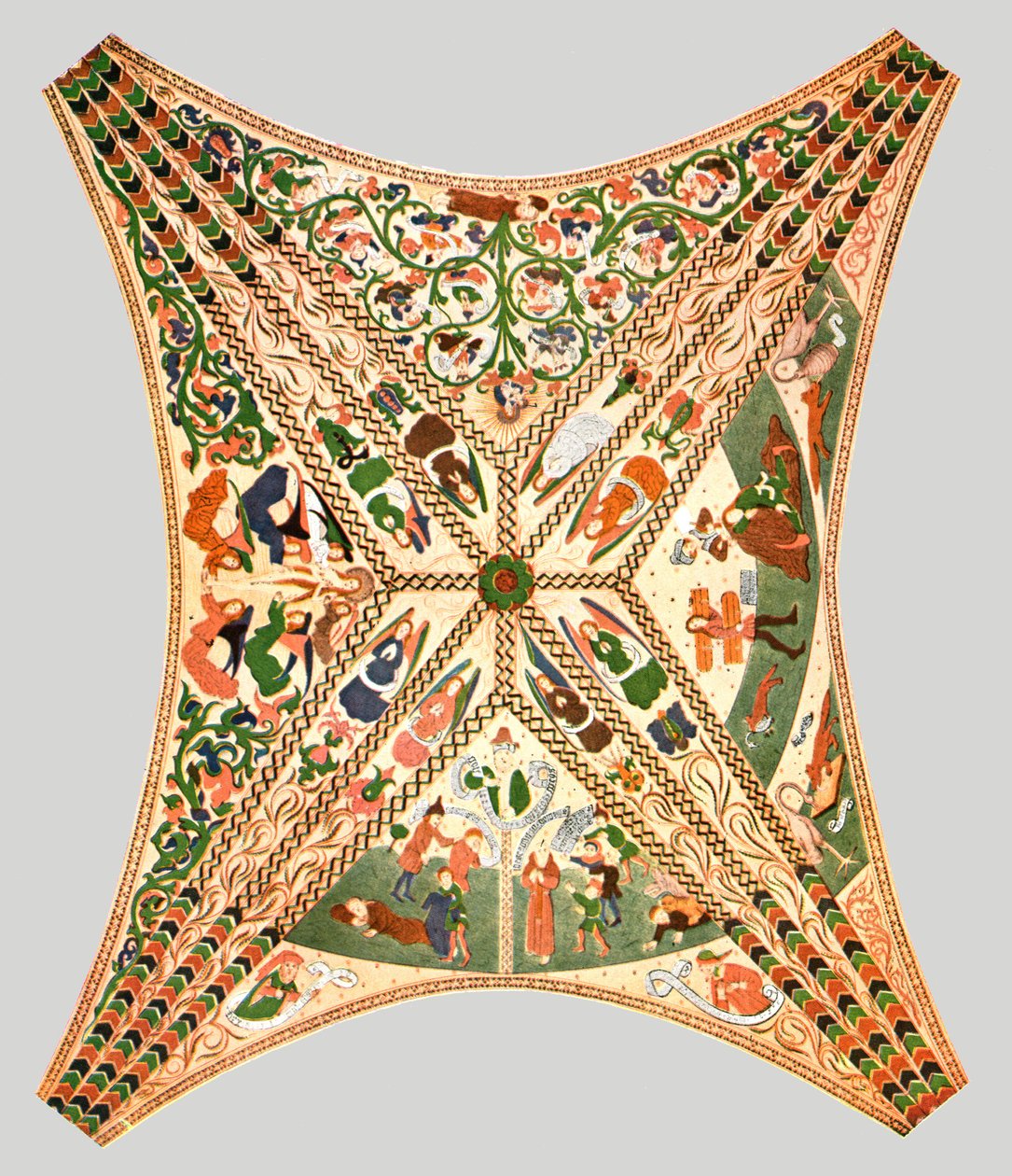 Decorazione del soffitto nella Chiesa di Floda, Flodafors, Contea di Södermanland, Svezia, 1928 da Unbekannt