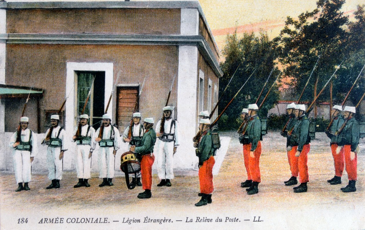 Cambio della guardia, Legione Straniera Francese, ca 1910 da Unbekannt