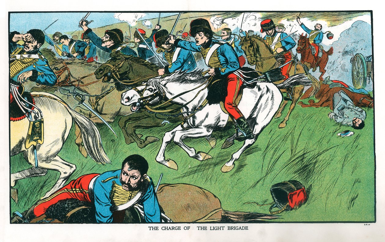 Carica della Brigata Leggera a Balaclava, Guerra di Crimea, 25 ottobre 1854, primi del XX secolo da Unbekannt